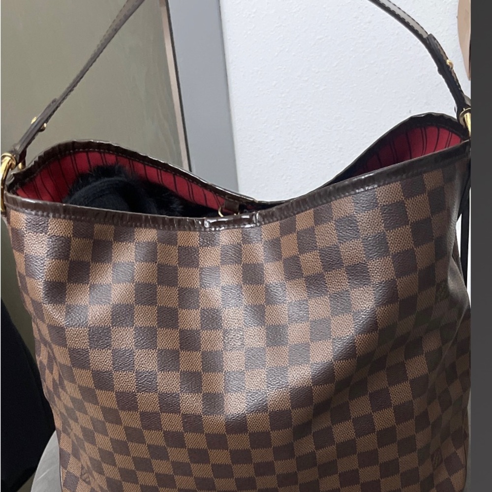 100% Authentic LOUIS VUITTON Preloved 
Delightful MM Damier Ebene Hobo Bag Brown